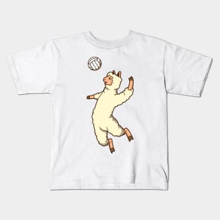 Comic Lama plays volleyball Kids T-Shirt